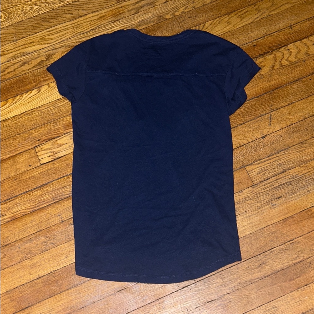 Fox Navy Tee with Subtle Pattern - Picture 5 of 5